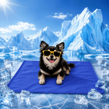 Self-Cooling Dog Mat in blue